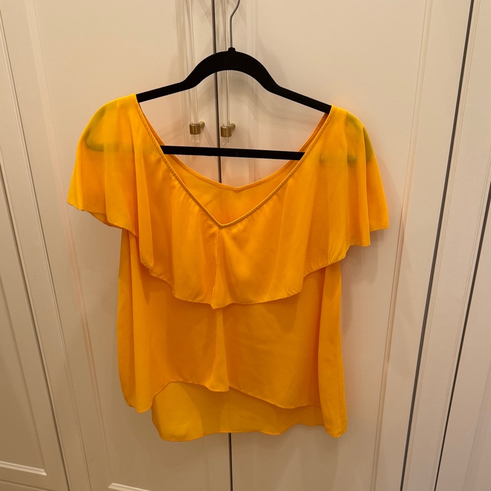 Sunny Yellow Layered Women's Blouse